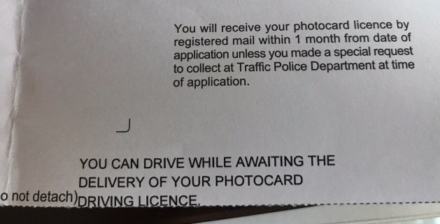 Confirmation Licence Conversion